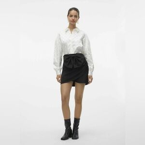 Vero Moda • Womens Black Darci Mittlere Taille Wrap Mini Skirt Size 6 NWT